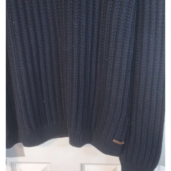 Ted Baker Glaston Navy Blue Pullover High Button Ribbed Preppy Sweater Size 2xl - Picture 4 of 9